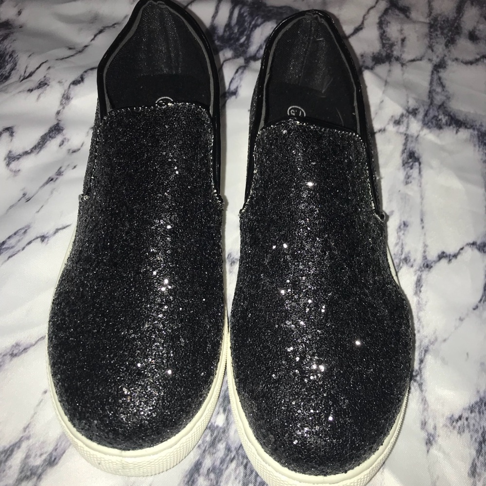 Offers welcome! NIB Black Sparkles Slip on Shoes - Picture 3 of 4